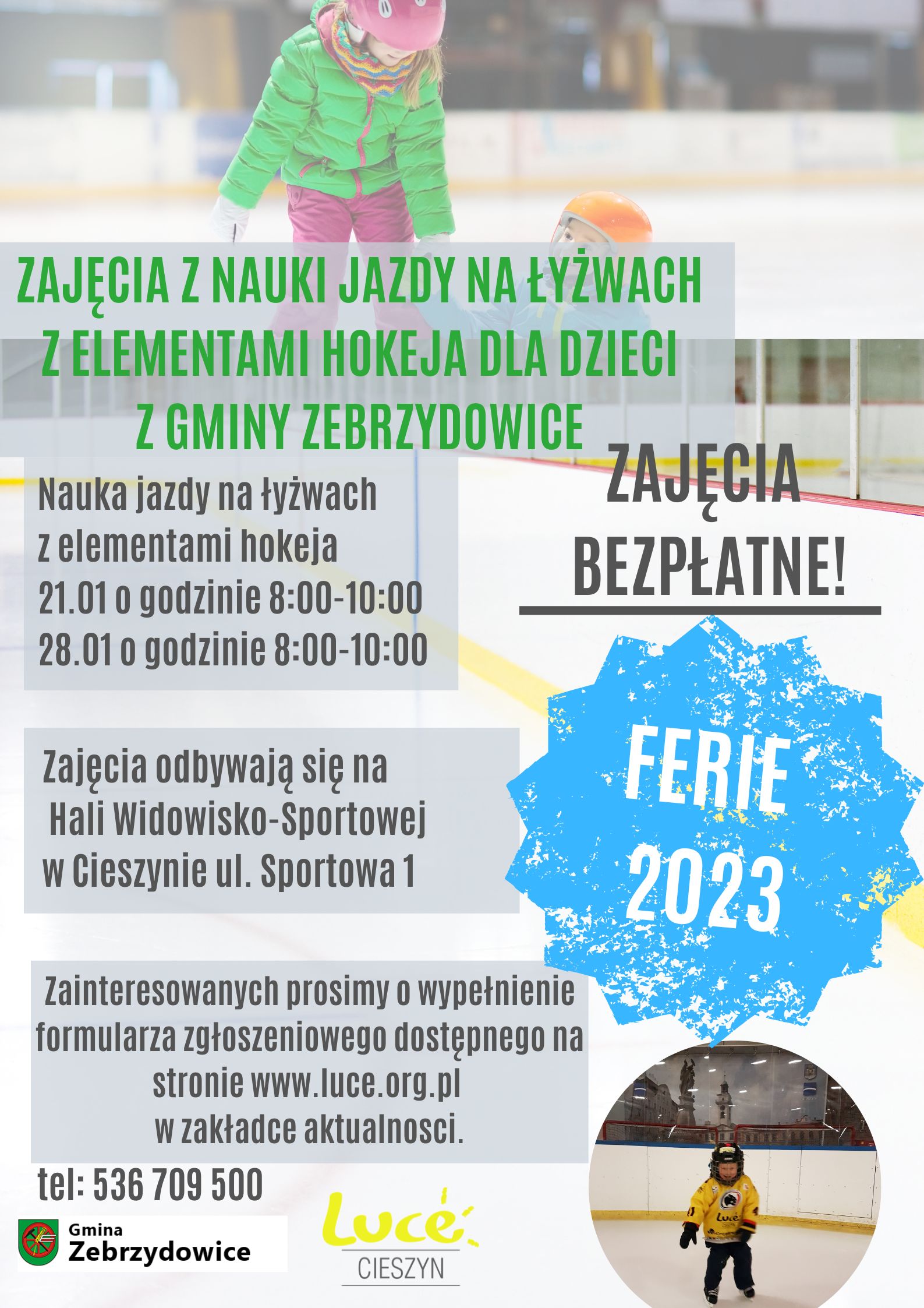 Nauka jazdy na łyżwach Zebrzydowice 